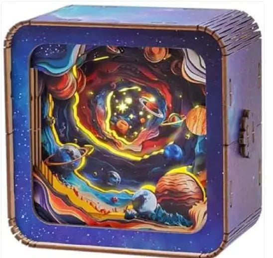 Wooden Puzzle Night Lamp